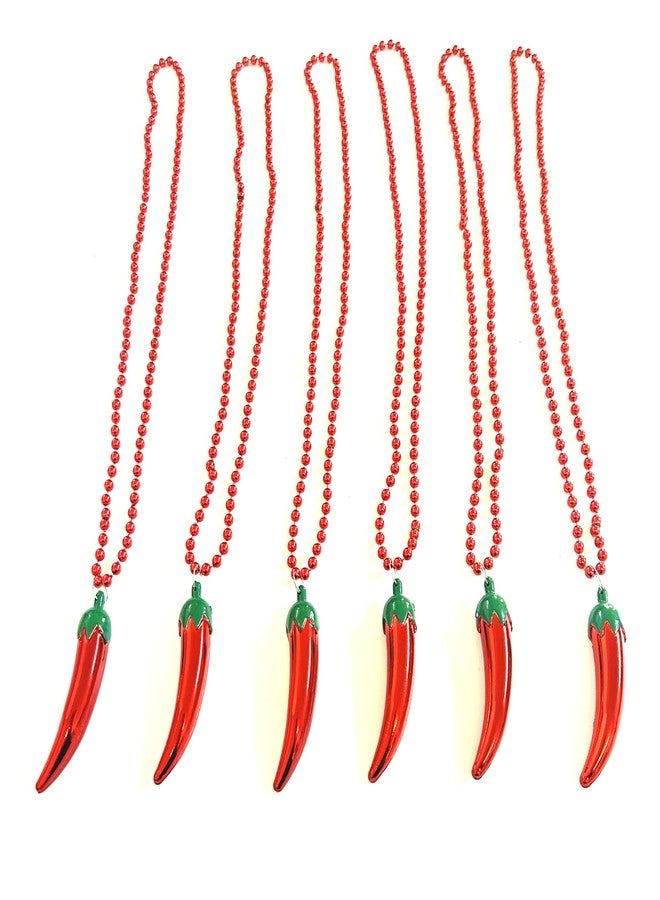 GZYSSL 14 Pcs Chili Pepper Bead Mexico Fiesta Red Pepper Party Gift Beads Chili Themed Party Decorations Mardi Gras Beads Party Supplies… - Image 5